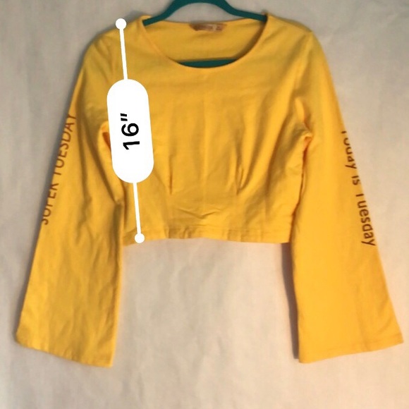 Elf Sack yellow crop top Size M - Tuesday - Picture 6 of 7
